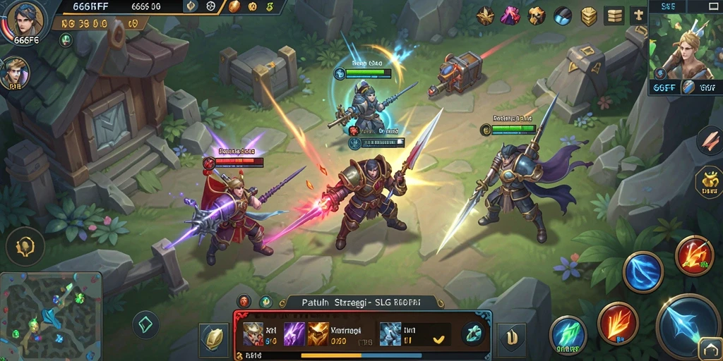 Screenshot gameplay SLG dengan aksi strategi mendebarkan.