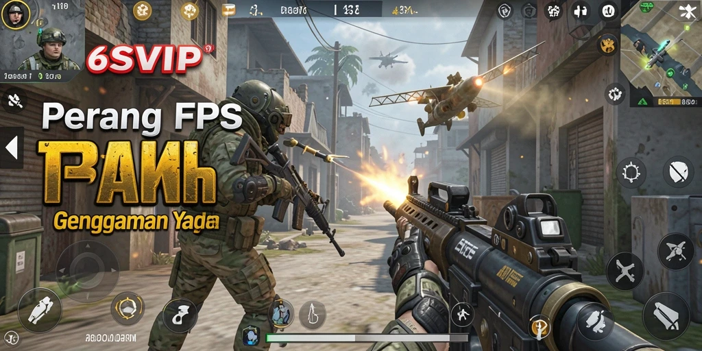 Gameplay intens dalam 6SVIP dengan aksi tembak-menembak yang mendebarkan.