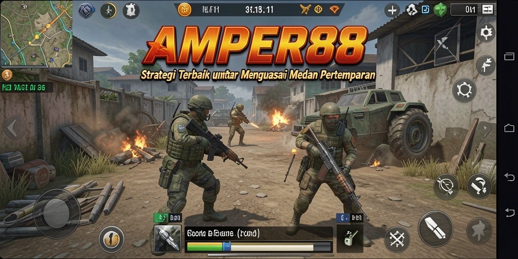 Tangkapan layar gameplay AMPER88 menampilkan strategi pertempuran yang mendebarkan.