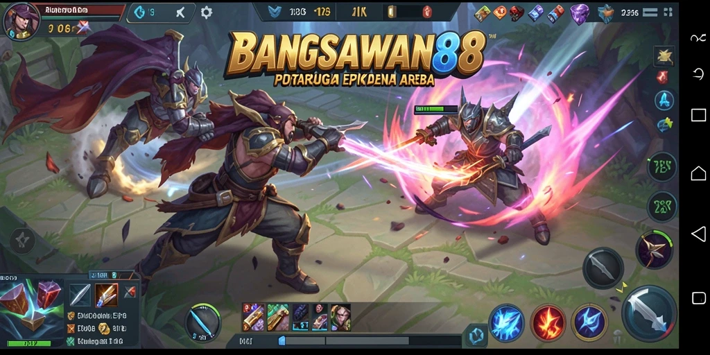 Gameplay seru dalam BANGSAWAN88 dengan aksi bertarung yang intens.