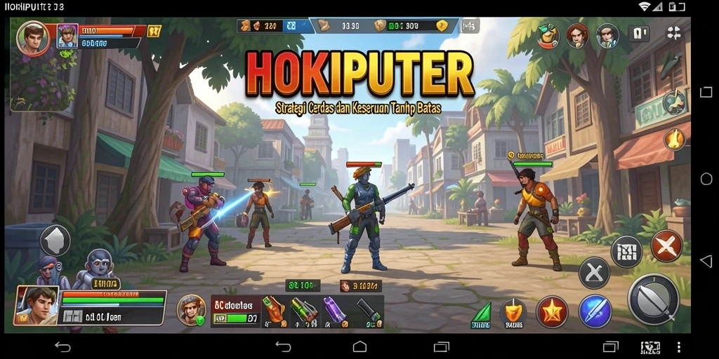 Tampilan strategis seru dalam gameplay HOKIPUTER.