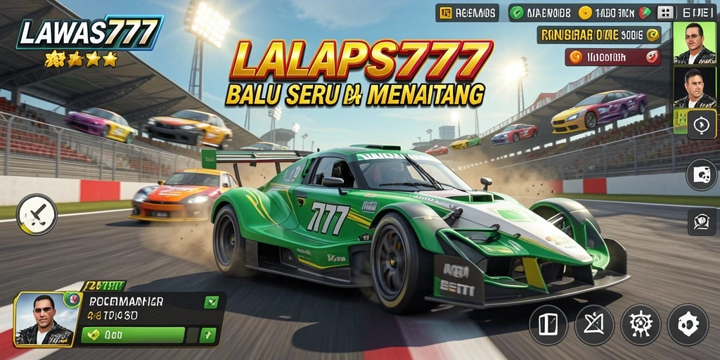 Tampilan gameplay balap LAWAS777 yang seru dan mendebarkan.