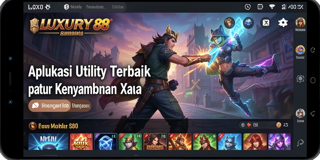 Tampilan antarmuka aplikasi LUXURY88 yang modern dan mudah digunakan.
