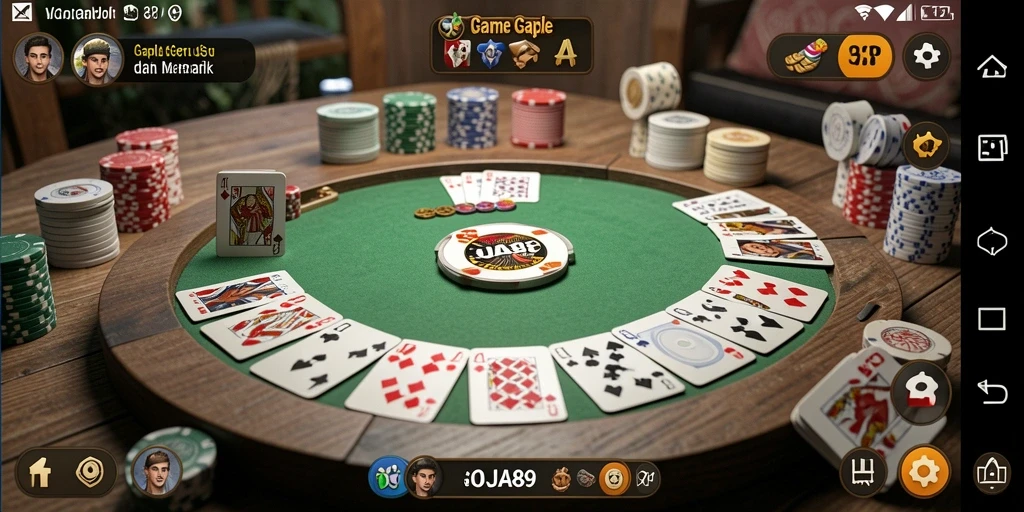 Tampilan gameplay seru OJA89 dengan pemain sedang berkompetisi.