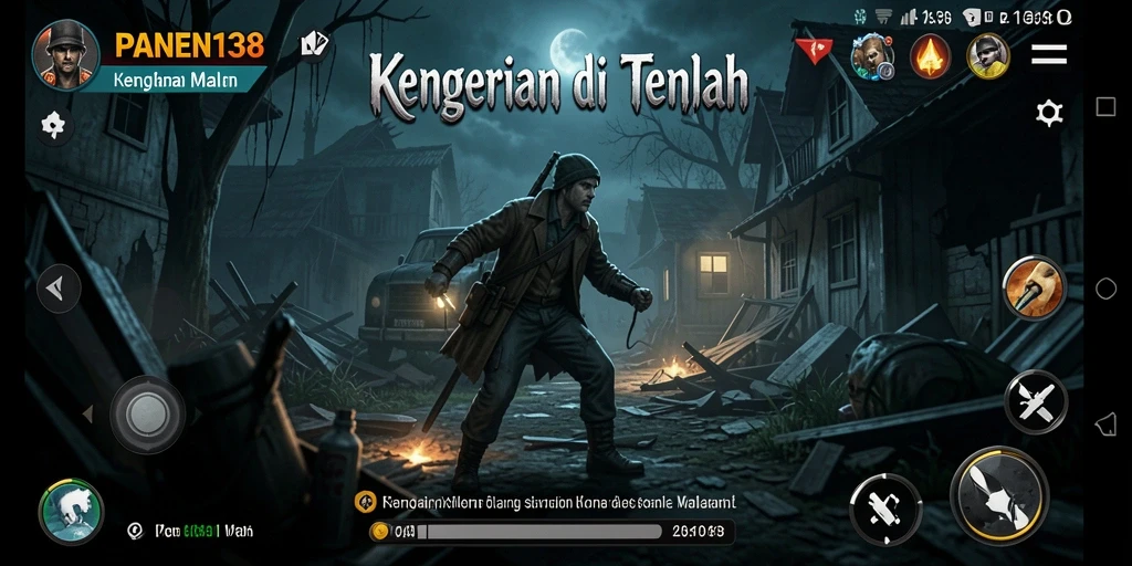 Screenshot PANEN138 menampilkan suasana menegangkan saat bermain.