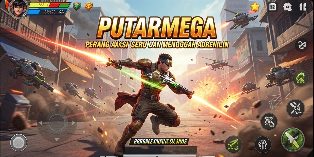 Tampilan aksi seru dari gameplay PUTARMEGA yang memikat.