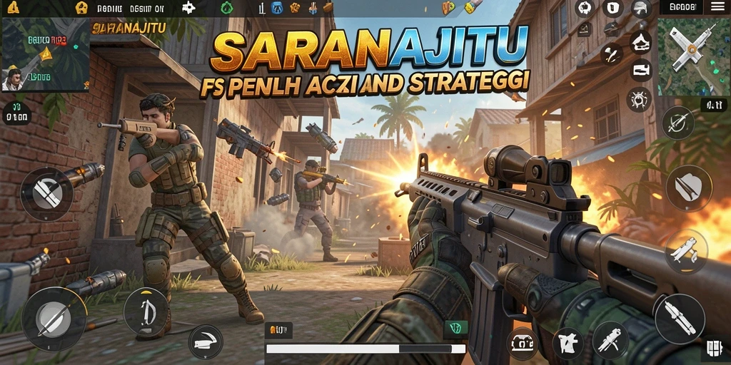 Screenshot menunjukkan aksi intens dalam gameplay SARANAJITU yang mendebarkan.